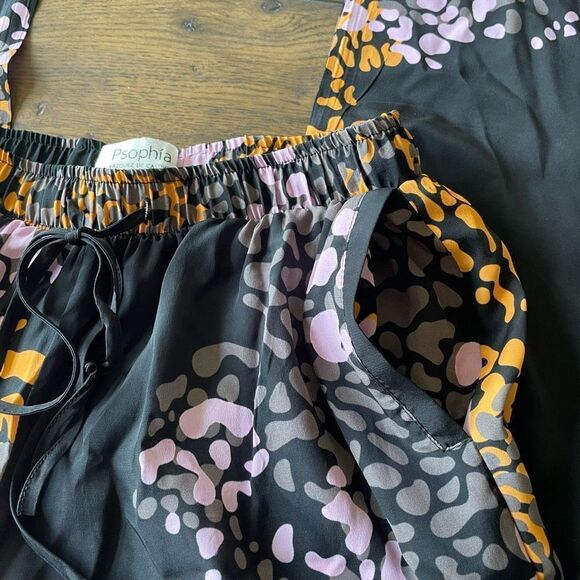 Psophia‎ Women’s Silk Blend Pull-on Elastic Waist Pants Black size 36 (US 4/6) - Picture 5 of 9